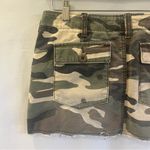 Roxy  Micro Mini Camouflage Skirt Juniors Size 7 Raw Hem Military Y2K Low Rise Photo 3