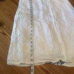 100% Linen Dress Sz XS House Of Pom White Embroidered Lined Coastal Preppy Work Photo 11