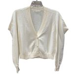 Ulla Johnson Merino Wool V Neck Cardigan Puff Sleeve Cream Sweater Size Small Photo 1