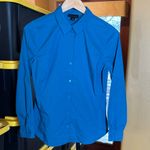 Worthington  Women’s Fitted Teal Blue Stretch Button-Down Shirt Size 10 Photo 1