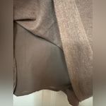 Ecru  Brown Suede Short Sleeve Shirt Photo 3