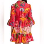 Farm Rio NWOT  Mixed Fruits Ocean Bright Vibrant Dress Ruffle Sleeve Size S Photo 2