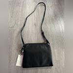 A New Day Minimalist Faux Leather Black Crossbody Purse Photo 3