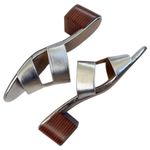 Talbots Like New Leather Tilly Block Heel Sandals Silver Size 9 1/2 Photo 2