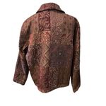 Coldwater Creek Vintage Tapestry Jacquard Collared Button Shirt Jacket PXL Photo 5
