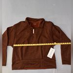 Athleta  • NWT Altitude Polartec Half Zip Sweatshirt • Size L  Mahogany Heather Photo 6