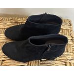 Loeffler Randall Booties Sz 7 Black Suede Block Heel Zip Side Boots Shoes Classy Photo 5