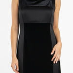 Laundry by Shelli Segal Sleeveless Sheath Dress Womens 12 Black Velvet Formal Photo 0