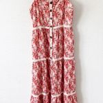 Spartina 449 House Boho Baylor Linen Midi Dress in Pink Floral Photo 1