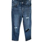 Kendall + Kylie The Icon High Rise Straight Distressed Cropped Denim Jeans Photo 1