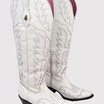 El Malcriado Womens Western Boots White Leather Embroidered Cowgirl Rodeo US 9 Photo 0
