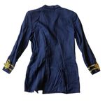 Vintage Military Style Blazer Blue Size M Photo 7
