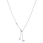 Moon and Stars necklace with rhinestones silver alloy pretty boho gift valentine Photo 2