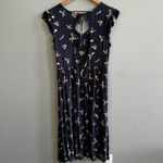 Roxy Rush Minute Short Sleeve Midi Dress Navy Floral Size Small Photo 6