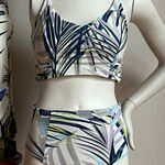 Calia swim set Tropical Leaf Print Bikini Set Blue Size M Photo 0
