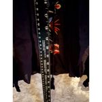 ZARA Trafaluc Boho Black Floral Embroidered Sheer Long Bell Sleeve Peasant Top M Photo 6