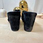 Sole Society Black Suede Mules Criss Cross Block Heel Slides Black Size 6 Photo 3