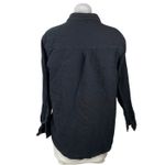 Little Moon Women's Black Gauze Long Sleeve Collar Button Down Shirt Top Size XS Photo 2