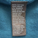 J. McLaughlin NWT Jamey Crew Neck Button Trim Raglan Sleeve Teal Blue Sweater Photo 4