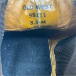 Old West  Ankle Boots Brown Leather Size 8.5 Round Toe Photo 9