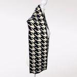 Reversible Knit Scarf Black White Bold Pattern Wool Blend Look Photo 3