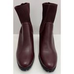 Easy Street Boots Size 9 Womens Burgundy Block Heel Chelsea Style Padded NEW Photo 4