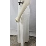 Sharagano  Womens Dress Size 8 White Stretch Sleeveless Belted Textured Maxi NEW Photo 8