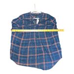 Torrid Blue/Pink Twill Plaid Crochet Inset Top, Womens Size 1 (1x) Photo 5