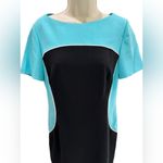 Tahari  Womens A-Line Blue Black Bodycon Formal work wear Mini Dress Photo 5