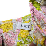 S/W/F Floral One Shoulder Crop Top Skirt Set Size: S Yellow Photo 3