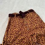Free People Bennie Leopard Print Button Fly Wide Leg Pants Sz 4 Boho Indie Art Photo 2