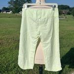Roommates Searsucker Lime Green Cotton Pants Capri Cropped Womens Small Photo 13