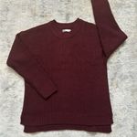 SO Burgundy Cable Crew Neck Long Sleeve Sweater Size L Photo 4
