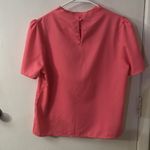 SheIn Rafferiza Pink Pleated Mock Neck Top L Coquette Girl Coconut Bubblegum Photo 3