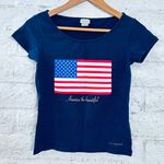 XOXO American Flag Print Tops T Shirt Casual 4th of July Loose Blouse size M Photo 1