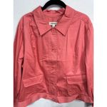 Cherokee  Coral Button‎ Front Utility Jacket Stretch Cotton Women's XXL Y2K Style Photo 2