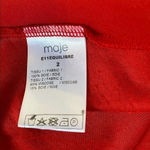 Maje  red 1 cold shoulder top blouse w ruching sz M Photo 5