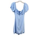 Princess Polly Polly Princess Swiss Dot Lace-Up Sky Blue Mini Dress Photo 5