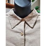 basic editions  Women's Beige Linen Single Breasted Blazer & Skirt 2 Pc's Suit XL Photo 3