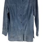 Classiques Entier Suede Jacket Button Front Vintage Blue Size L Photo 3