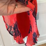 Donna Morgan NWT Belted Trapeze Dress W/Ruffle Cold Shoulder Size 14 Floral Photo 5