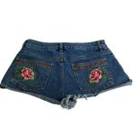 ASOS Floral Embroidered Denim Cut Off Shorts US Size 6 Photo 1