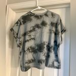 Pink Lily Charcoal Gray Tie-Dye Short Sleeve Roll-Cuff Tee M Trendy Relaxed Fit Photo 2