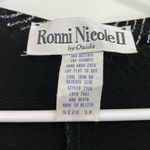 New Ronnie Nicole 1X Black, Silver Holographic Glitter Square Neck Formal Top Photo 6