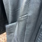 Liz Baker Vintage 90s  Black Leather Quilt Lined Oversize Bomber Jacket 1X Photo 10