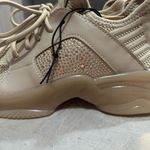 Maxima Tan Gold Bling Rhinestone Trainers Sneakers Steve Madden Sz 8 NWT Photo 9