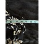 Robbie Bee  Chiffon Blk/Cream Floral Midi Dress Size 14 Lined Tie Back Neck‎ Photo 6