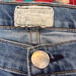 Current/Elliott Current Elliott Distressed Paint Splatter Low Rise Zip Fly Skinny Jeans Photo 3