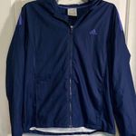 Adidas  Dark Blue Hooded Jacket Photo 0