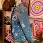 Denim&Co Blue Floral Embroidered Jean Jacket Size XS Photo 1